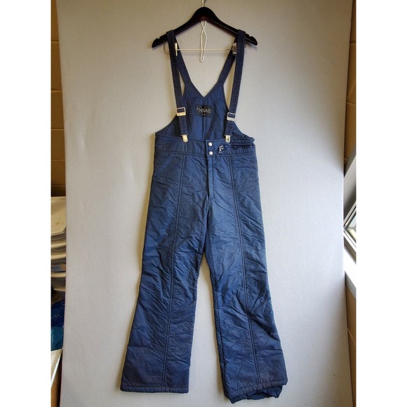 Head Ski & Board Neo Classic Snow Bib Overall Vintage Navy Blue Size L (36x31) - Picture 1 of 9